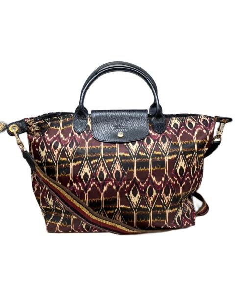 LONGCHAMP（ロンシャン）LONGCHAMP (ロンシャン) 2wayナイロントート ボルドーの古着・服飾アイテム