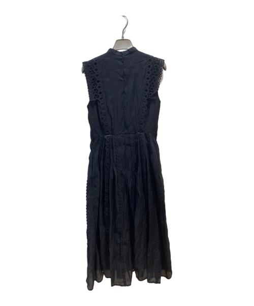 ERADIE（エラディエ）eradie (エラディエ) ドットジャガードテープレースワンピース ブラック サイズ:Fの古着・服飾アイテム