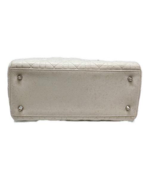 Christian Dior（クリスチャン ディオール）Christian Dior (クリスチャン ディオール) カナージュ 2wayハンドバッグ ホワイトの古着・服飾アイテム