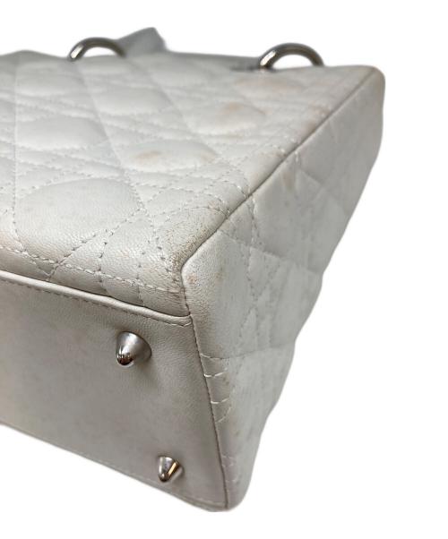 Christian Dior（クリスチャン ディオール）Christian Dior (クリスチャン ディオール) カナージュ 2wayハンドバッグ ホワイトの古着・服飾アイテム