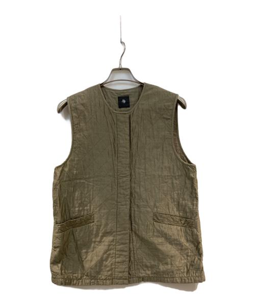 maison de soil（メゾンドソイル）maison de soil (メゾンドソイル) キルティングベスト ベージュ サイズ:1の古着・服飾アイテム