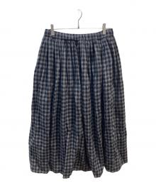 maison de soil（メゾンドソイル）の古着「ウールチェックスカート」｜グレー