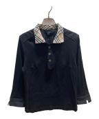 BURBERRY LONDONバーバリーロンドン）の古着「ポロシャツ」｜ブラック