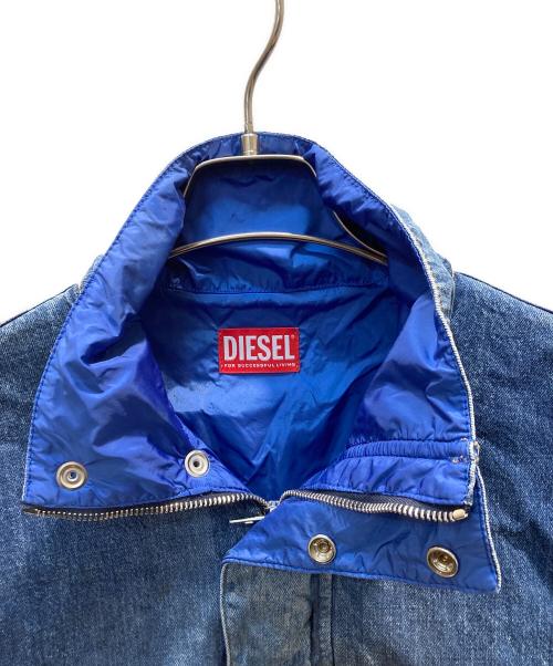 DIESEL（ディーゼル）DIESEL (ディーゼル) D-FLOW-FSE ダート加工デニムプルオーバー インディゴ サイズ:Sの古着・服飾アイテム