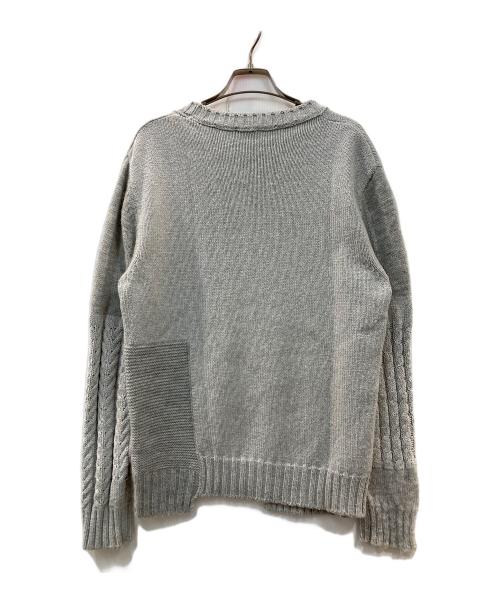 DIESEL（ディーゼル）DIESEL (ディーゼル) アルパカモヘヤ混紡ケーブルパッチニット グレー サイズ:XSの古着・服飾アイテム
