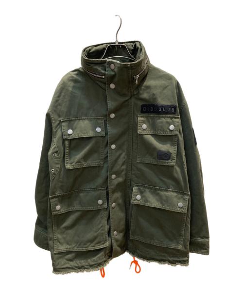 DIESEL（ディーゼル）DIESEL (ディーゼル) ミリタリージャケット グリーン サイズ:XSの古着・服飾アイテム