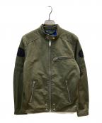 DIESELディーゼル）の古着「J-GLORY ライダースジャケット」｜グリーン