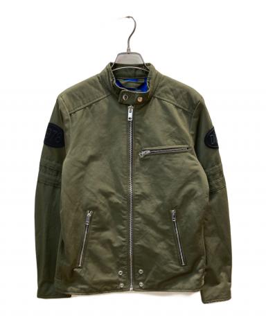 J-GRORY シングルライダースジャケット/ナイロン/カーキ/ディーゼル 中古・古着通販】DIESEL (ディーゼル) J-GLORY ライダースジャケット