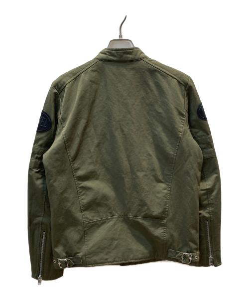 DIESEL（ディーゼル）DIESEL (ディーゼル) J-GLORY ライダースジャケット グリーン サイズ:XSの古着・服飾アイテム