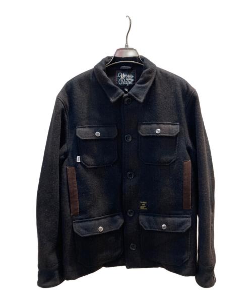 URSUS BAPE（アーサスベイプ）URSUS BAPE (アーサスベイプ) ライナー付ワークジャケット ブラック×ブラウン サイズ:Mの古着・服飾アイテム