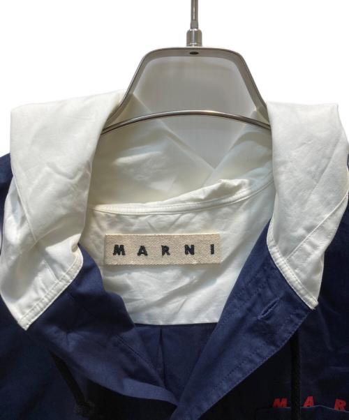 MARNI（マルニ）MARNI (マルニ) シャツフーディー ネイビー サイズ:46の古着・服飾アイテム