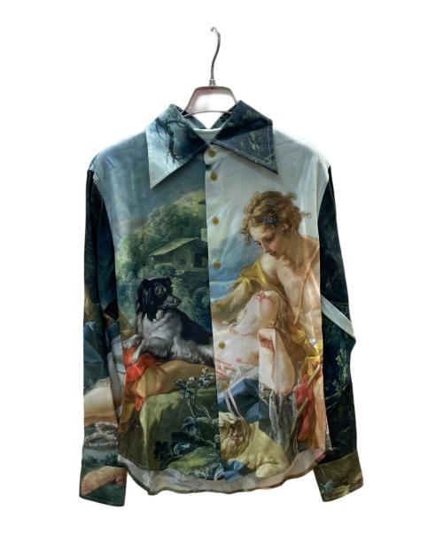 Vivienne Westwood（ヴィヴィアンウエストウッド）Vivienne Westwood (ヴィヴィアンウエストウッド) BOUCHER Chaos Shirt グリーン サイズ:40 未使用品の古着・服飾アイテム