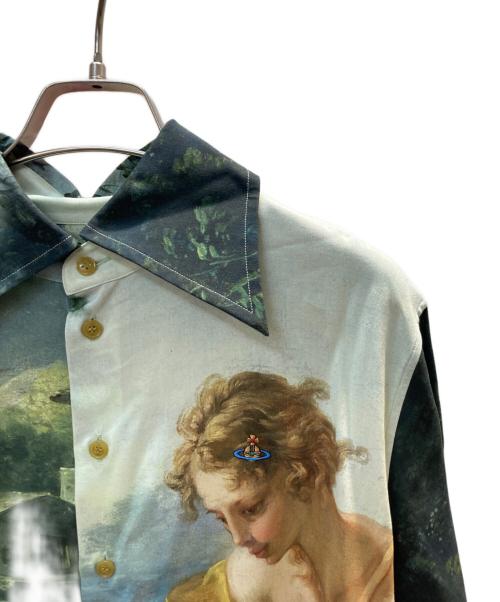 Vivienne Westwood（ヴィヴィアンウエストウッド）Vivienne Westwood (ヴィヴィアンウエストウッド) BOUCHER Chaos Shirt グリーン サイズ:40 未使用品の古着・服飾アイテム