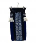 mameマメ）の古着「ニットスカート」｜ブルー