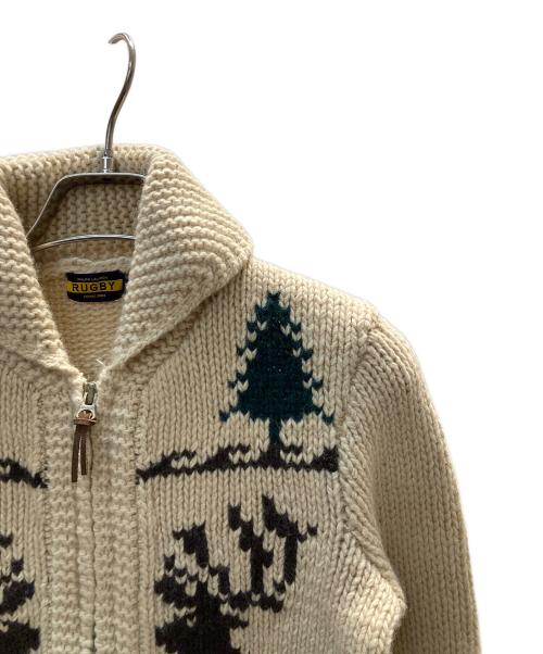 Rugby Ralph Lauren（ラグビーラルフローレン）Rugby Ralph Lauren (ラグビーラルフローレン) カウチンニットジャケット ベージュ サイズ:XSの古着・服飾アイテム
