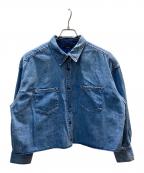 JOURNAL STANDARDジャーナルスタンダード）の古着「ライトオンスデニムクロップドシャツ」｜インディゴ