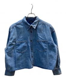 JOURNAL STANDARD（ジャーナルスタンダード）の古着「ライトオンスデニムクロップドシャツ」｜インディゴ