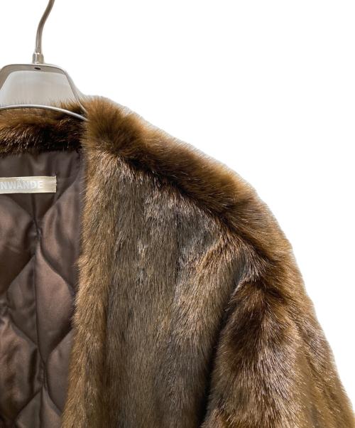 LEINWANDE（ラインヴァンド）LEINWANDE (ラインヴァンド) エコファーコート ブラウン サイズ:Fの古着・服飾アイテム