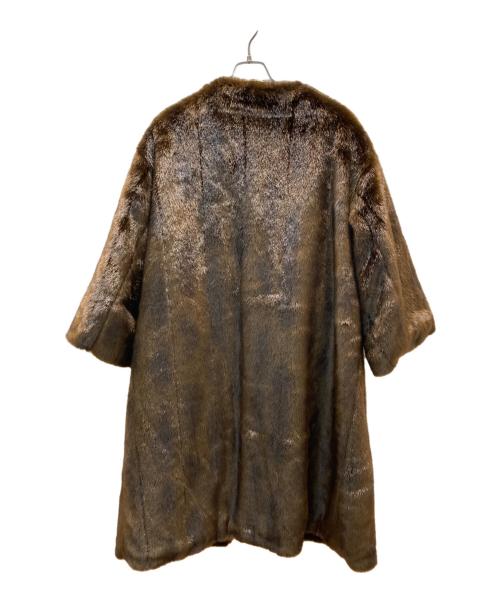 LEINWANDE（ラインヴァンド）LEINWANDE (ラインヴァンド) エコファーコート ブラウン サイズ:Fの古着・服飾アイテム