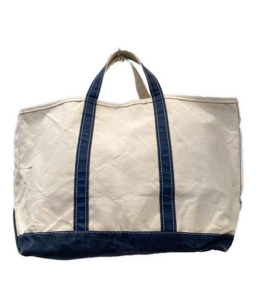 L.L.Bean（エルエルビーン）L.L.Bean (エルエルビーン) 80's 2色タグトートバッグ ネイビー×アイボリーの古着・服飾アイテム