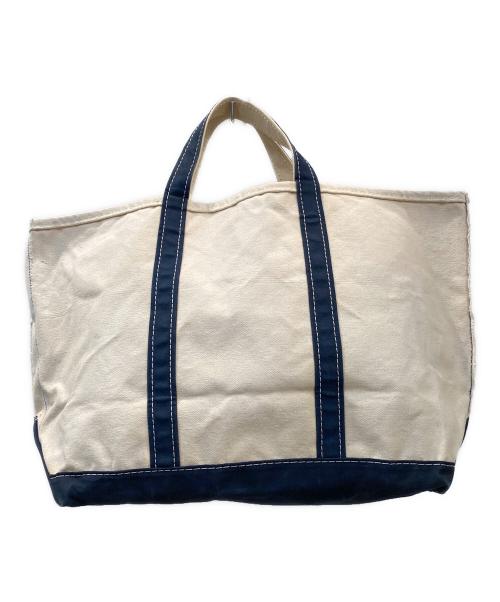 L.L.Bean（エルエルビーン）L.L.Bean (エルエルビーン) 80's 2色タグトートバッグ ネイビー×アイボリーの古着・服飾アイテム
