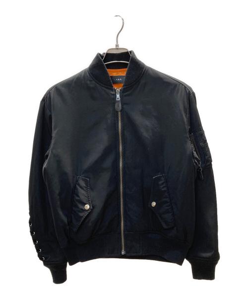 G.V.G.V（ジーヴィージーヴィー）G.V.G.V (ジーヴィージーヴィー) レースアップボンバージャケット ブラック サイズ:34の古着・服飾アイテム