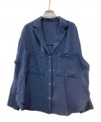 COLLAGE GALLARDAGALANTEコラージュ ガリャルダガランテ）の古着「ヴィンテージライク開襟シャツ」｜ネイビー