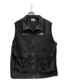 9090（9090）の古着「Big Pocket Nylon Vest」｜ブラック