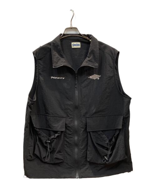 9090（9090）9090 (9090) Big Pocket Nylon Vest ブラック サイズ:Mの古着・服飾アイテム