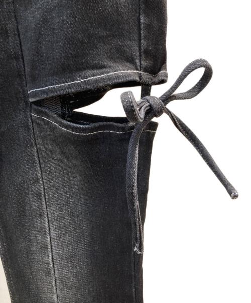 Resexxy（リゼクシー）Resexxy (リゼクシー) カットアウトリボンデニムパンツ ブラック サイズ:XSの古着・服飾アイテム