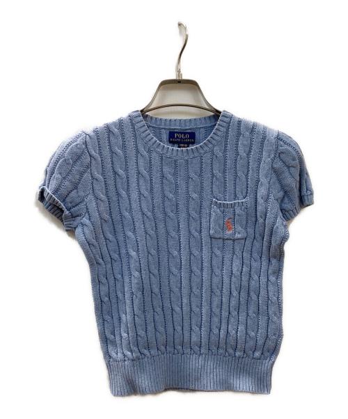 POLO RALPH LAUREN（ポロ・ラルフローレン）POLO RALPH LAUREN (ポロ・ラルフローレン) ニット スカイブルー サイズ:M（8-10）の古着・服飾アイテム