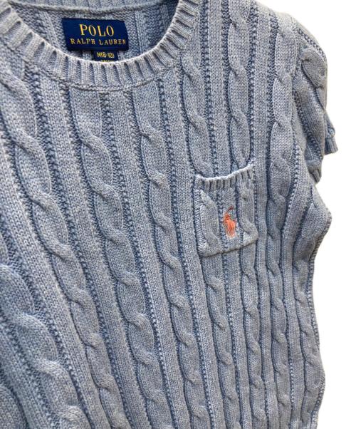 POLO RALPH LAUREN（ポロ・ラルフローレン）POLO RALPH LAUREN (ポロ・ラルフローレン) ニット スカイブルー サイズ:M（8-10）の古着・服飾アイテム