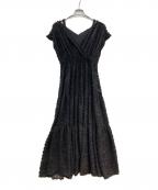 margaマルガ）の古着「JACQUARD LACE DRESS」｜ブラック