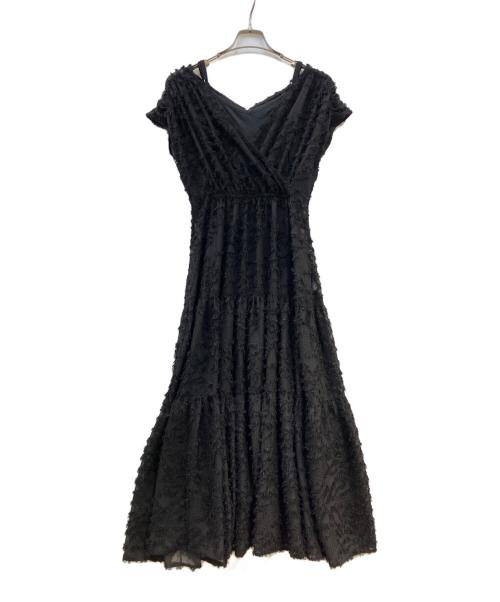 marga（マルガ）marga (マルガ) JACQUARD LACE DRESS ブラック サイズ:Fの古着・服飾アイテム