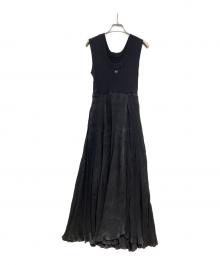 ecmile（エクミール）の古着「ドッキングフレアワンピース」｜ブラック