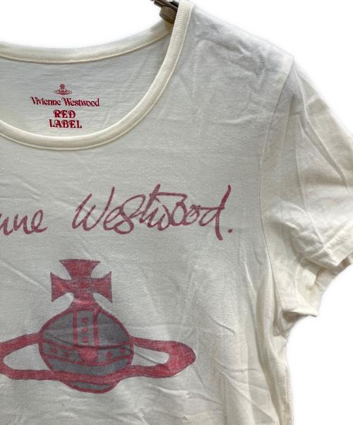 Vivienne Westwood RED LABEL（ヴィヴィアンウエストウッドレッドレーベル）Vivienne Westwood RED LABEL (ヴィヴィアンウエストウッドレッドレーベル) オーブプリントカットソー アイボリー サイズ:1の古着・服飾アイテム