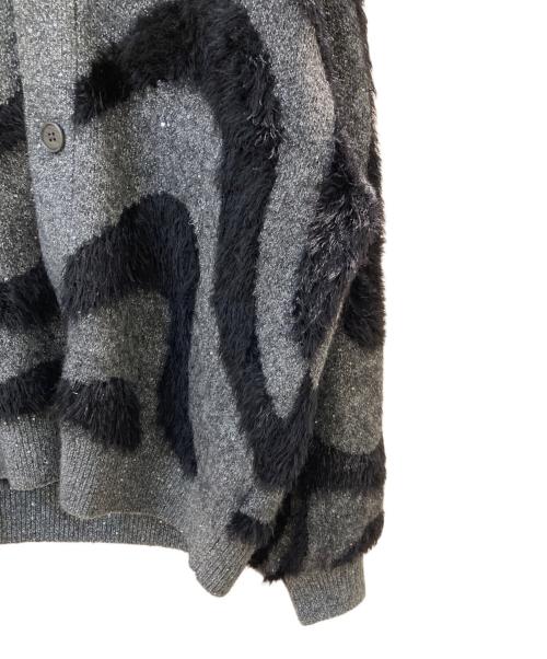 HARE（ハレ）HARE (ハレ) イソザイラインスパンコール カーディガン グレー サイズ:Sの古着・服飾アイテム