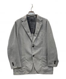 UNITED ARROWS（ユナイテッドアローズ）の古着「ミニチェック カラミ 2ボタン ジャケット」｜ライトグレー