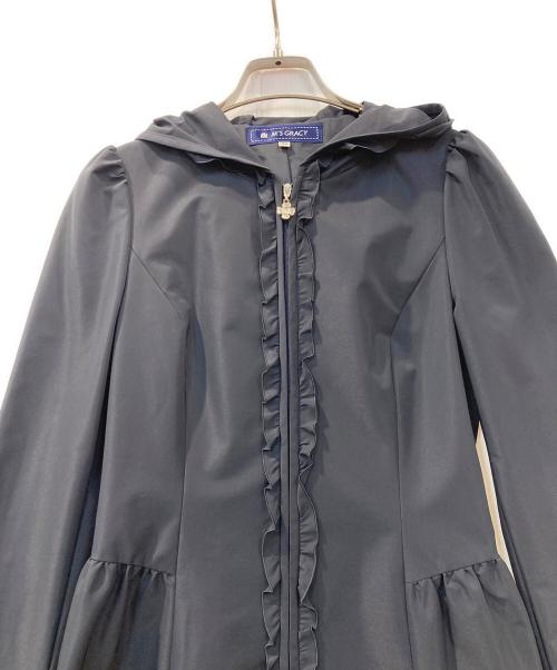M'S GRACY（エムズグレイシー）M'S GRACY (エムズグレイシー) フリルフーディーコート ネイビー サイズ:36の古着・服飾アイテム
