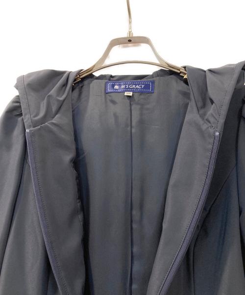 M'S GRACY（エムズグレイシー）M'S GRACY (エムズグレイシー) フリルフーディーコート ネイビー サイズ:36の古着・服飾アイテム
