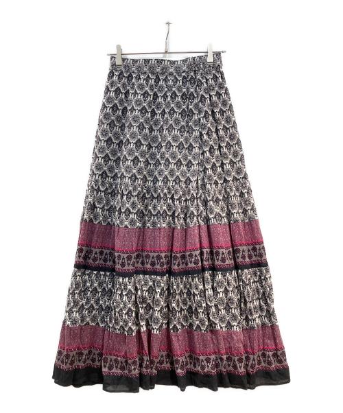 sara mallika（サラマリカ）sara mallika (サラマリカ) コモンプリントスカート パープル サイズ:Mの古着・服飾アイテム