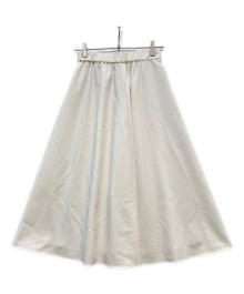 SOEJU（ソージュ）の古着「ソフトオックスロングフレアスカート」｜ベージュ