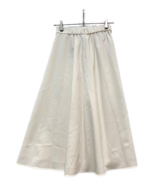 SOEJU（ソージュ）SOEJU (ソージュ) ソフトオックスロングフレアスカート ベージュ サイズ:Sの古着・服飾アイテム