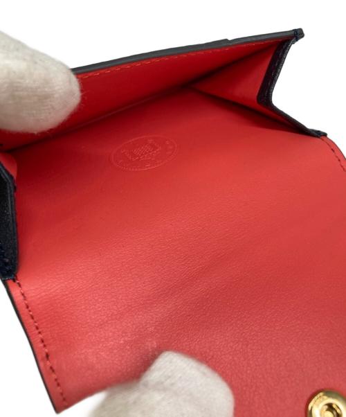 ANYA HINDMARCH（アニヤ・ハインドマーチ）ANYA HINDMARCH (アニヤ・ハインドマーチ) ザニ―財布 ネイビーの古着・服飾アイテム