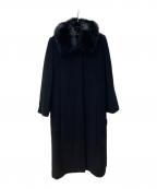 --）の古着「カシミヤ混ロングコート」｜ブラック