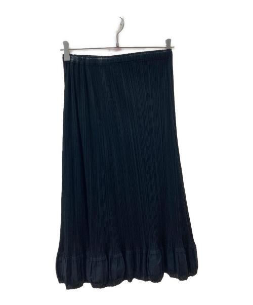 PLEATS PLEASE（プリーツプリーズ）PLEATS PLEASE (プリーツプリーズ) 切替プリーツスカート ブラック サイズ:2の古着・服飾アイテム