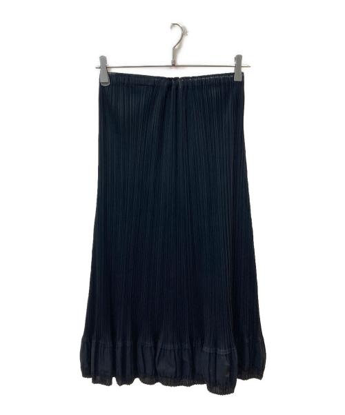 PLEATS PLEASE（プリーツプリーズ）PLEATS PLEASE (プリーツプリーズ) 切替プリーツスカート ブラック サイズ:2の古着・服飾アイテム