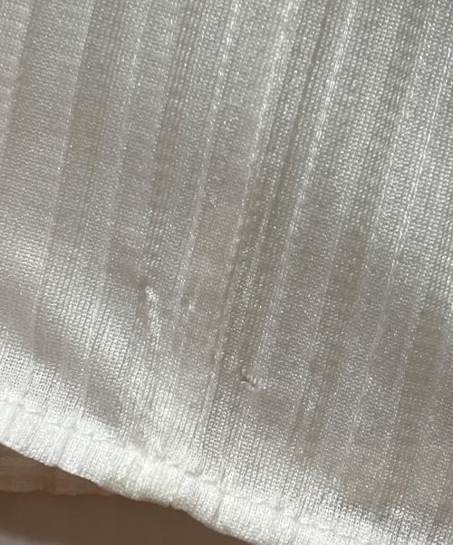 PLEATS PLEASE（プリーツプリーズ）PLEATS PLEASE (プリーツプリーズ) フリンジデザインプリーツブラウス ホワイト サイズ:4の古着・服飾アイテム