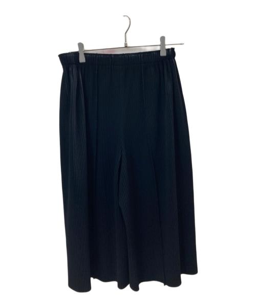 me ISSEY MIYAKE（ミーイッセイ ミヤケ）me ISSEY MIYAKE (ミーイッセイ ミヤケ) プリーツパンツ ブラック サイズ:-の古着・服飾アイテム