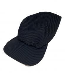 PLEATS PLEASE（プリーツプリーズ）の古着「プリーツキャップ」｜ブラック